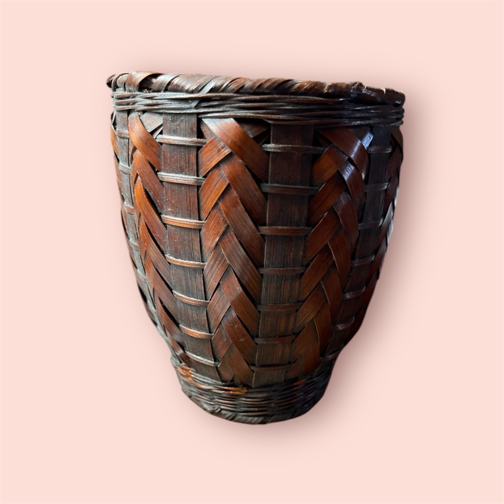 Vintage rattan basket